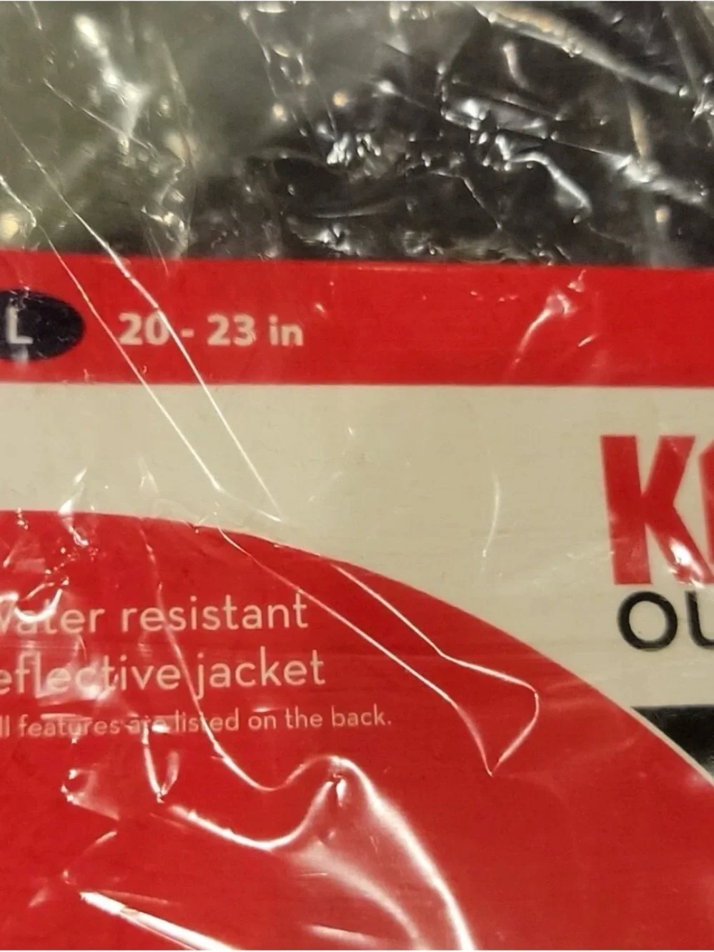 KONG Outerwear Rip-Stop Blanket Jacket Water Resistant Reflective Black L 20-23